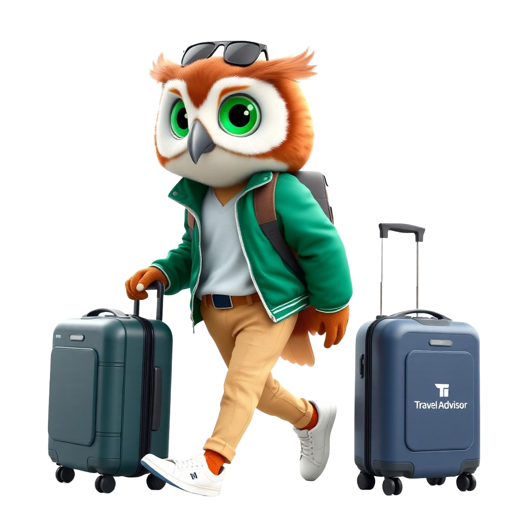 Travio walking with suitcase